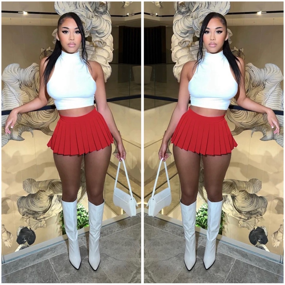 Pleated Mini Skirt